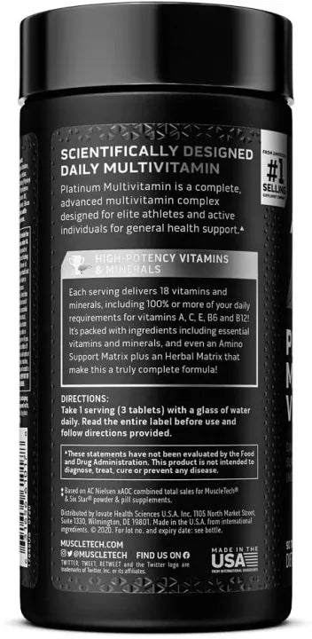Muscle Tech Platinum Multi Vitamin - 30 Servings