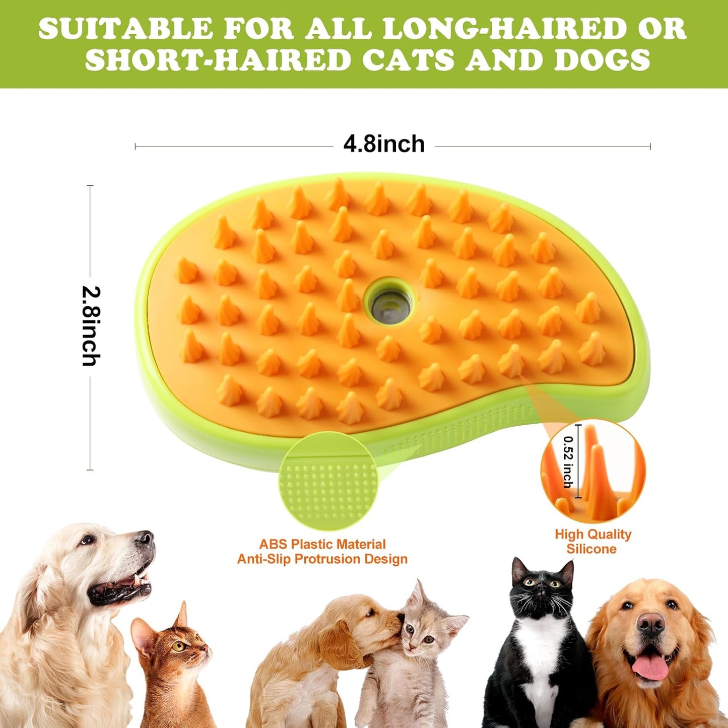 Pet Grooming Steam Brush-Rechargeable