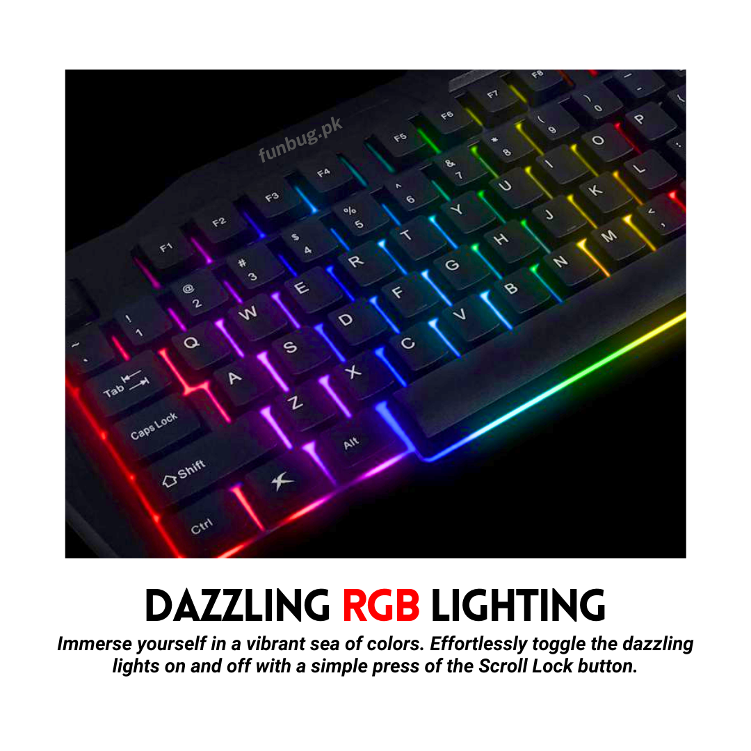 Ultimate 4in1 RGB Light Gaming Keyboard, Mouse, Mouse Pad, Head Phone