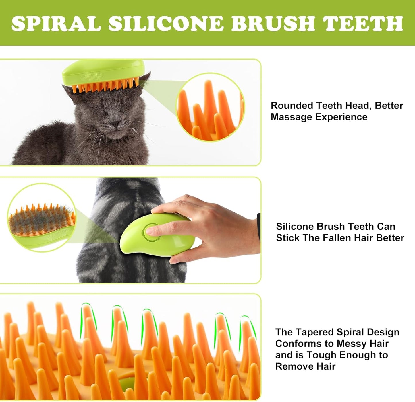 Pet Grooming Steam Brush-Rechargeable